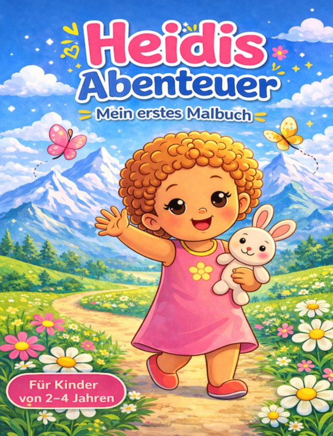 Cover of Heidis Abenteuer — Mein erstes Malbuch